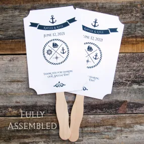 Nautical Theme Wedding Fans