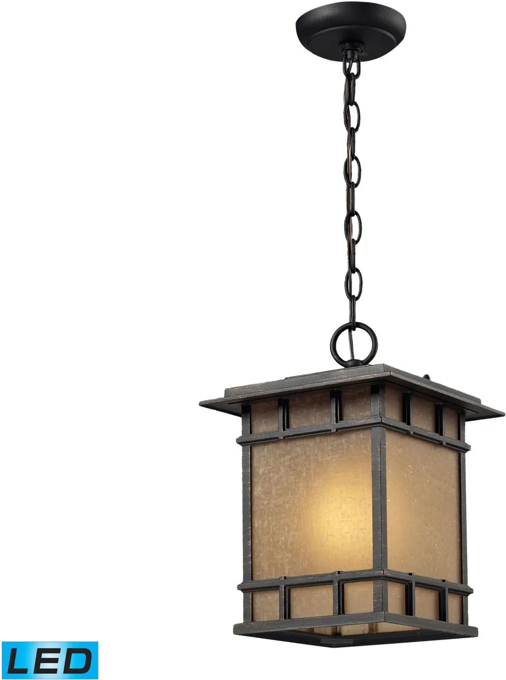 Newlton 1 Light Led Outdoor Pendant In Weathered Charcoal