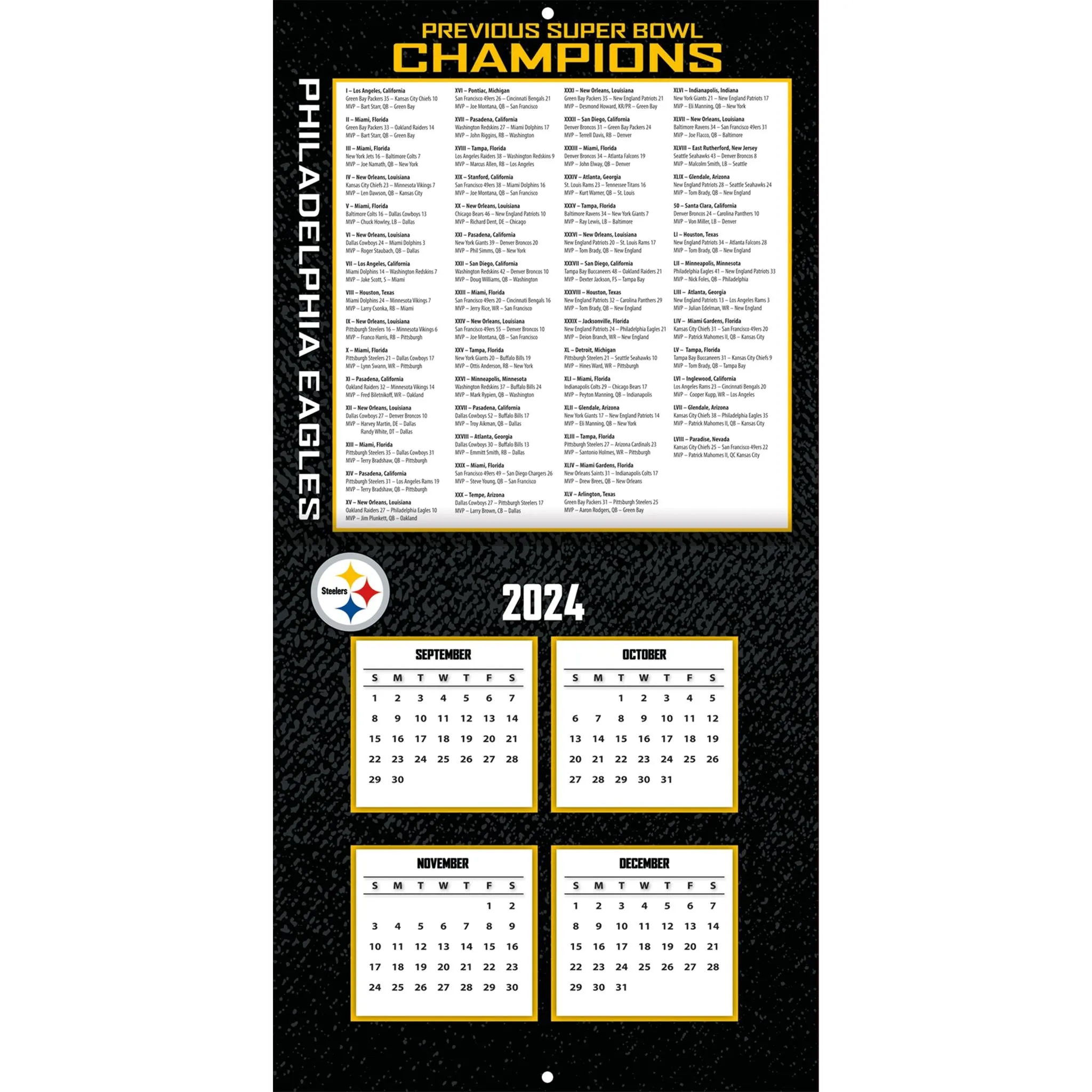 NFL Pittsburgh Steelers Mini 2025 Calendar - Online Exclusive