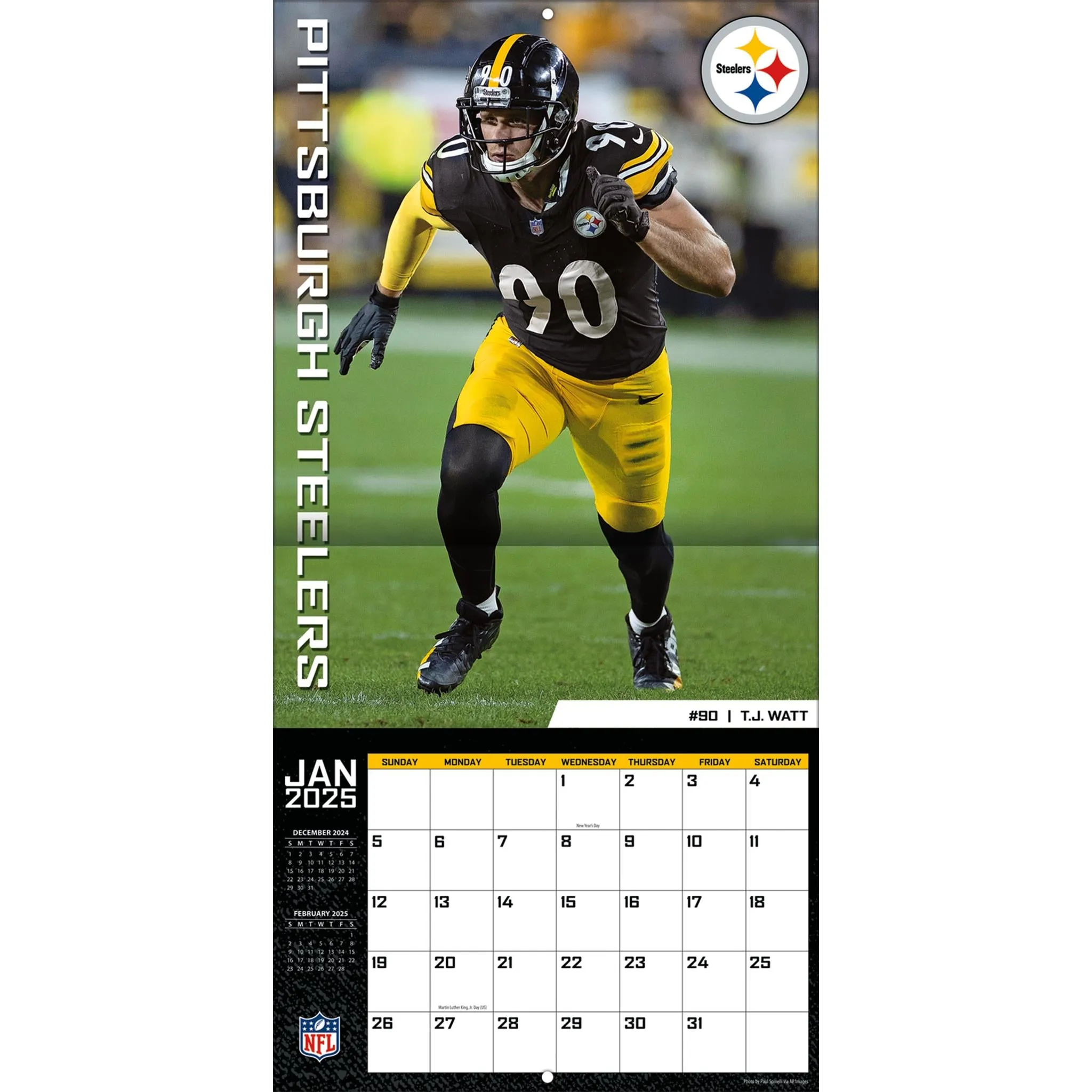 NFL Pittsburgh Steelers Mini 2025 Calendar - Online Exclusive