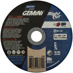 Norton Gemini Cut-Off Wheel, 6" x .045" 66252823604 - Pack/25