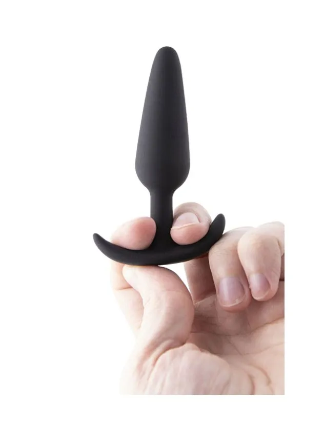 NOTI Noir Medium Butt Plug with Curved base 9.8 cm