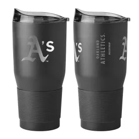 Oakland Athletics 30oz Etch Black Powder Coat Tumbler