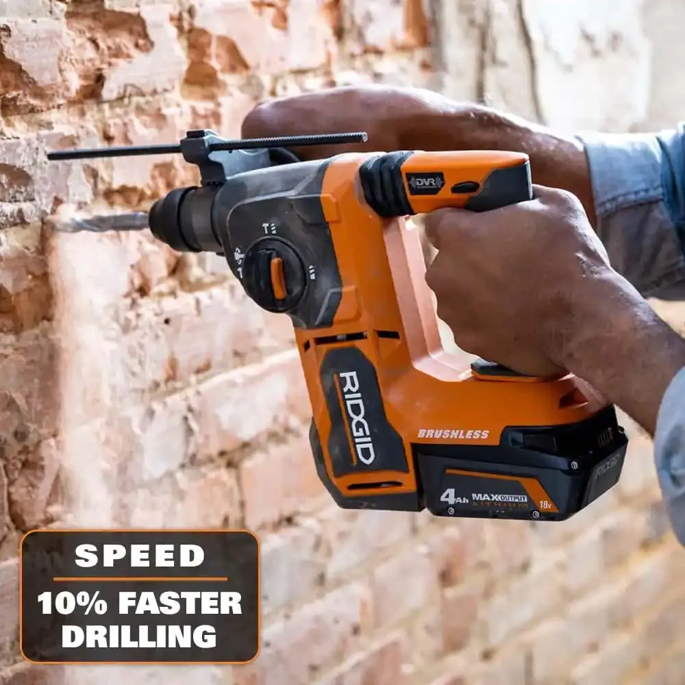 Open Box - RIDGID 18V Brushless 1-inch SDS-Plus Rotary Hammer (Tool-Only)