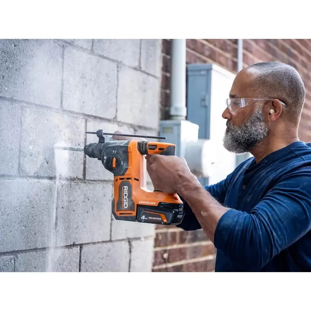 Open Box - RIDGID 18V Brushless 1-inch SDS-Plus Rotary Hammer (Tool-Only)