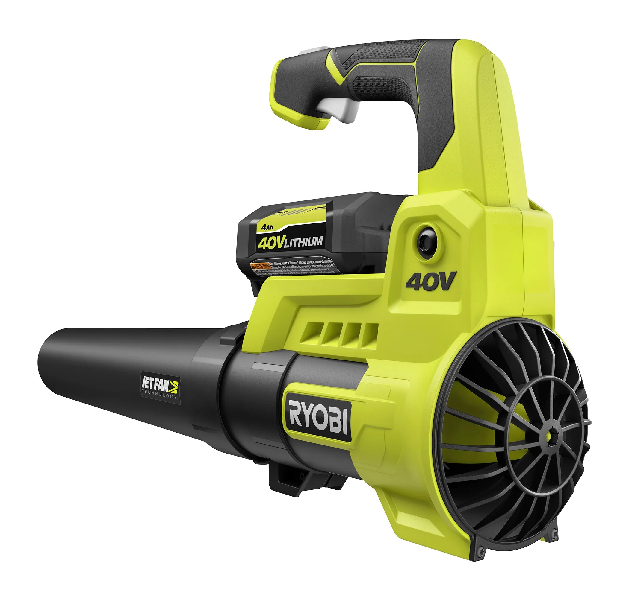 Open Box -  RYOBI 110 MPH 525 CFM 40-Volt Lithium-Ion Cordless Jet Fan Leaf Blower