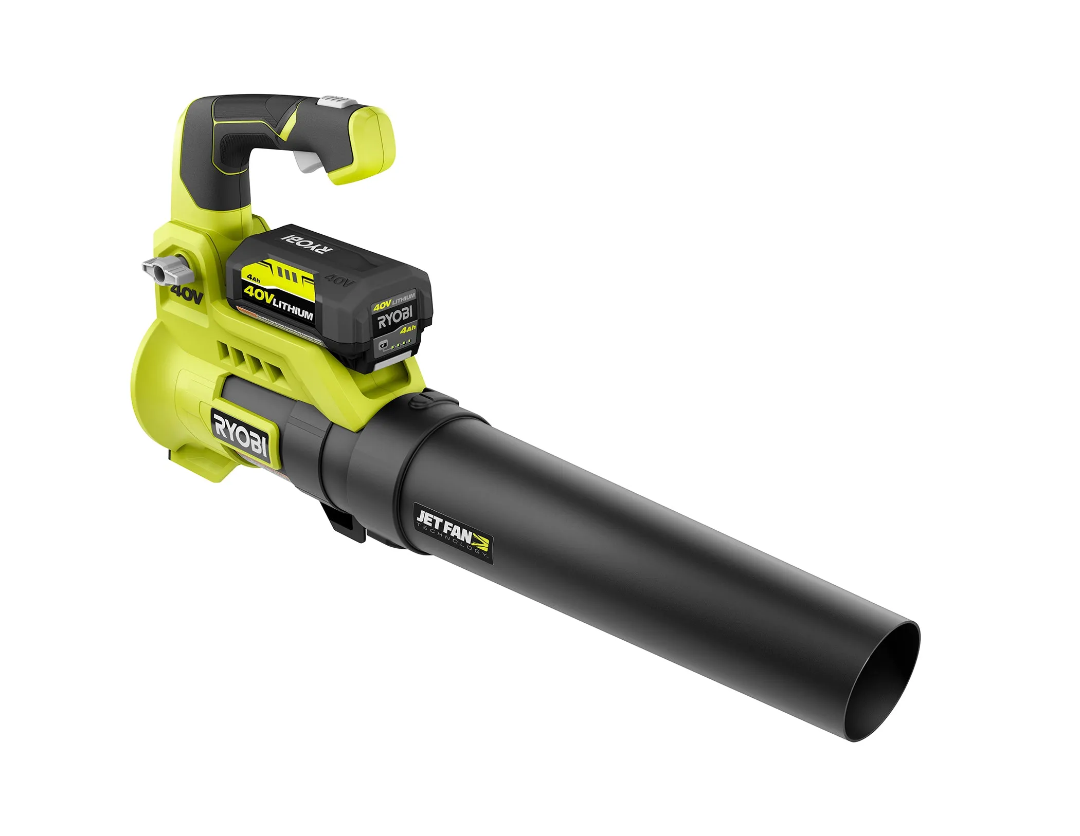 Open Box -  RYOBI 110 MPH 525 CFM 40-Volt Lithium-Ion Cordless Jet Fan Leaf Blower