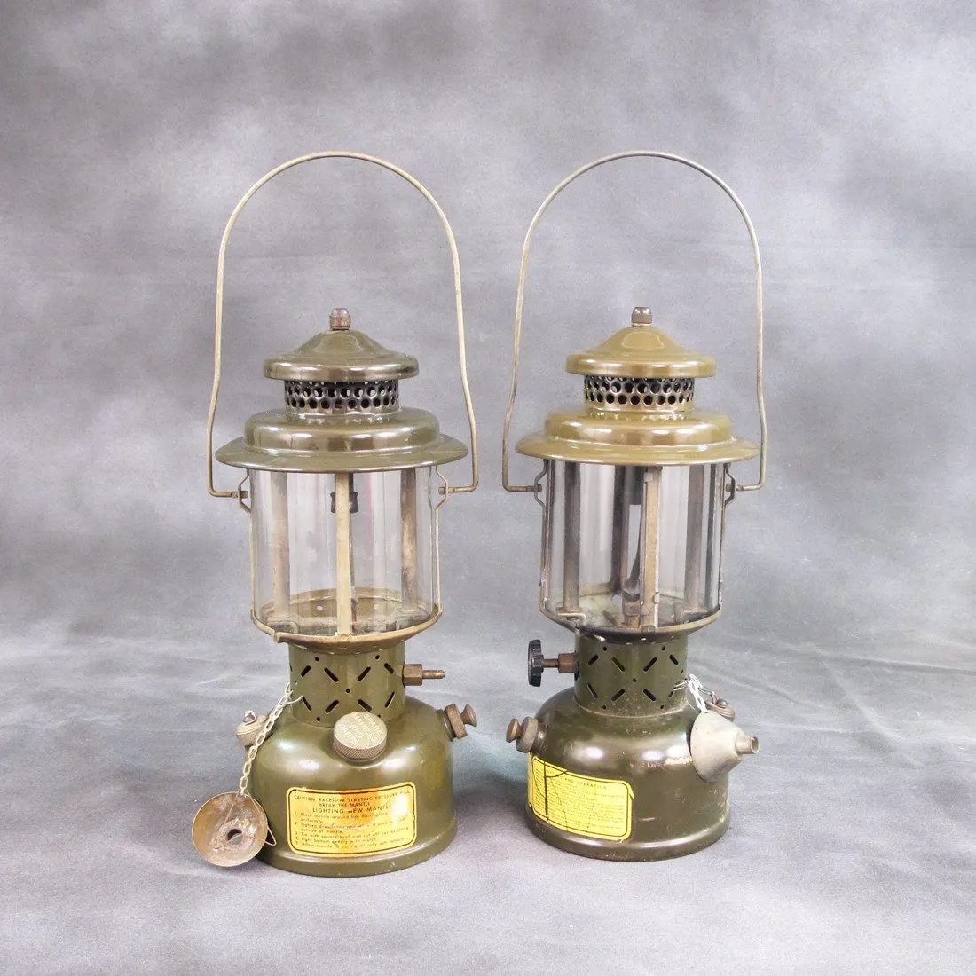 Original U.S. Korean and Vietnam War Coleman Gasoline Lantern Set with Transit Chest