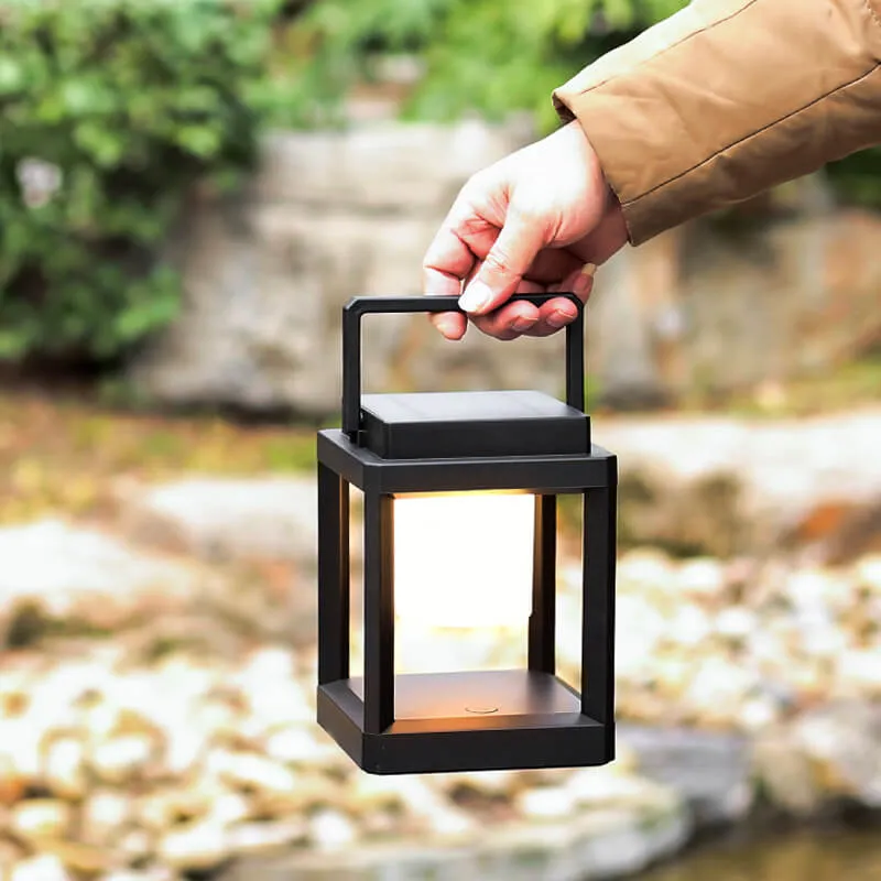 Outdoor Solar Camping Square Portable Cage LED Camping Landscape Light