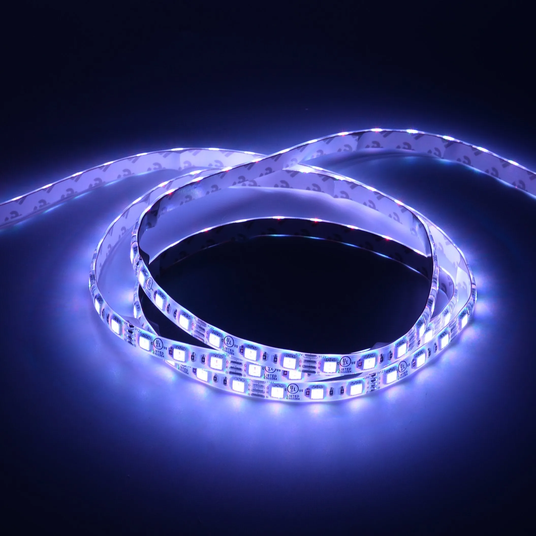 Outdoor Waterproof RGB LED Strip Lights, IP65 16.4ft Dimmable, 12V, SMD 5050 w/ DC Connector  Direct Plug-In LED Power Supply 36W/100-240V AC/12V/3A   RGB Controller