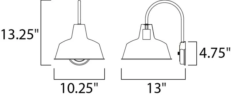 Pier M 10.25" Outdoor Wall Sconce