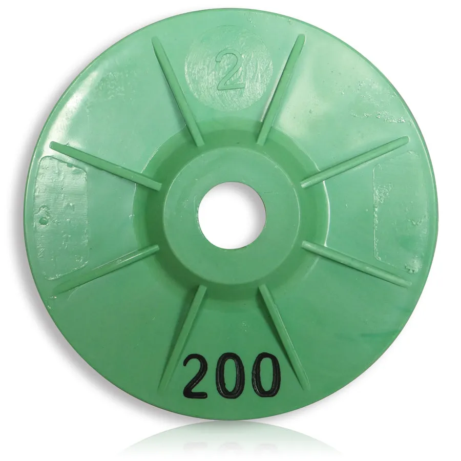 Polishing Pads with Plastic backer 100mm x 16mm 200# Dry & Wet