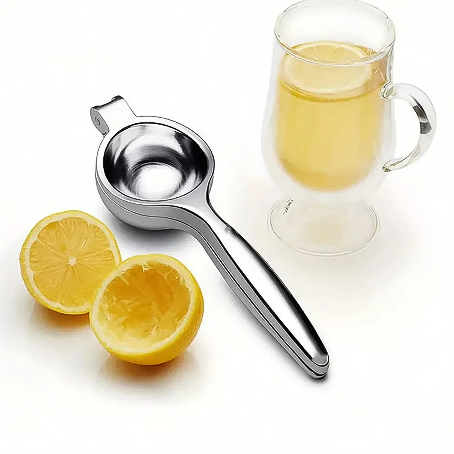 Premium Lemon Squeezer, Large Heavy Duty Handheld Juicer for Lemon, Stainless Steel Hand Press Citrus Juicer (1 Pc)