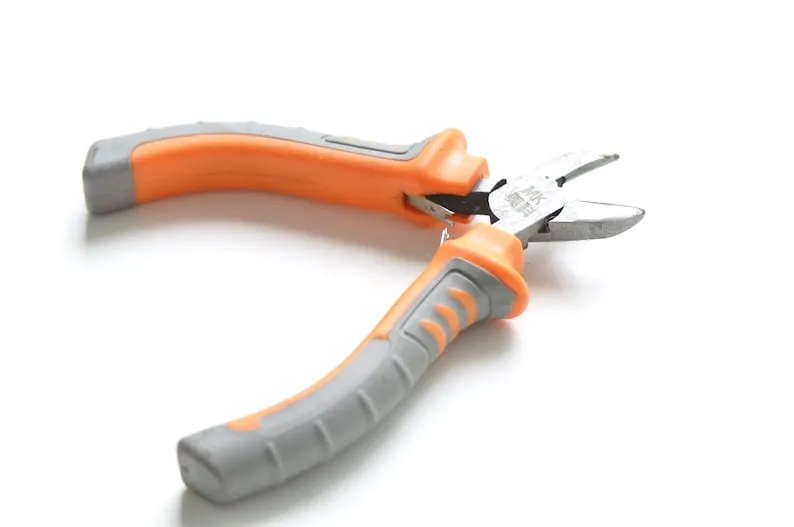 Round Flat Nose Wire-Cutter Jewelry Pliers Orange Handle Tool for Wire Working