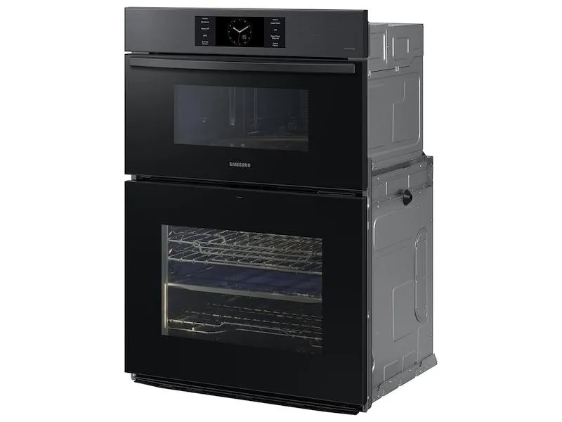 Samsung NQ70CG700DMTAA Bespoke 30" Microwave Combination Wall Oven with with Flex Duo™ in Matte Black Steel