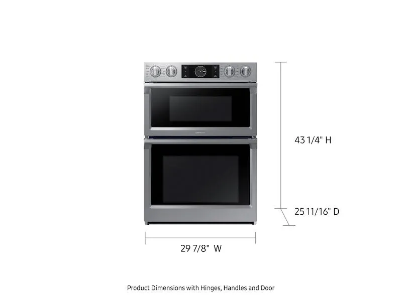 Samsung NQ70M7770DS 30" Smart Microwave Combination Wall Oven with Flex Duo™ in Stainless Steel