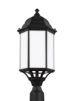 Sevier Collection - Large One Light Outdoor Post Lantern | Finish: Black - 8238751-12