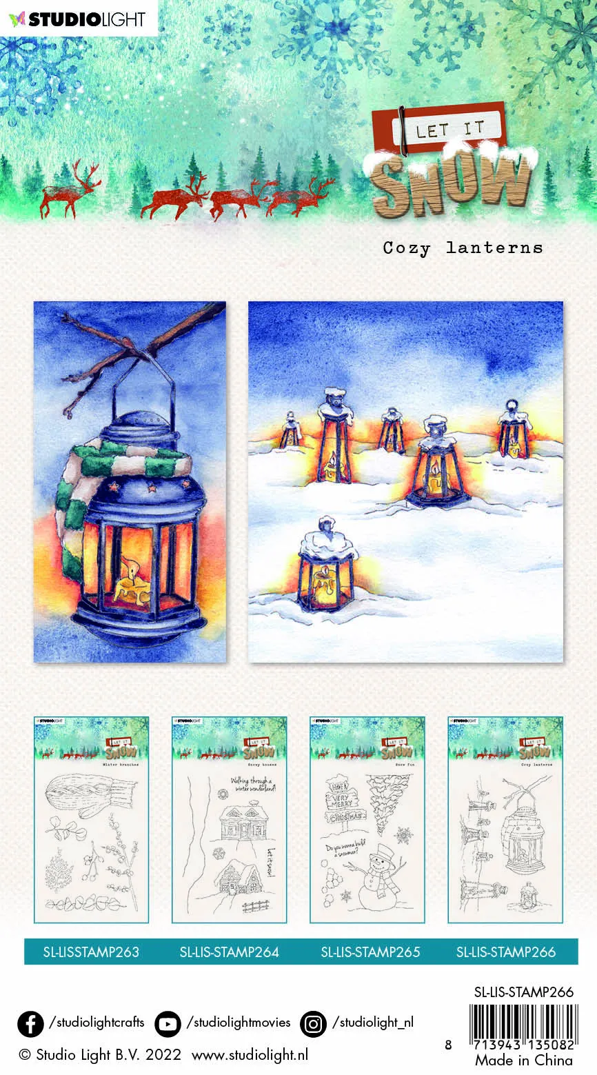 SL Clear Stamp Cozy Lanterns Let It Snow 105x148x3mm 4 PC nr.266