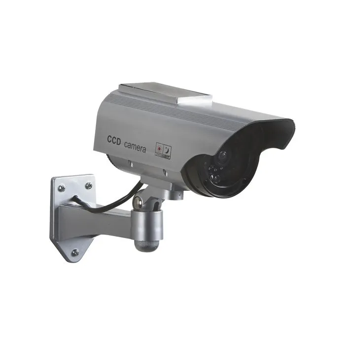 Solar Powered Dummy Camera With Flashing Led