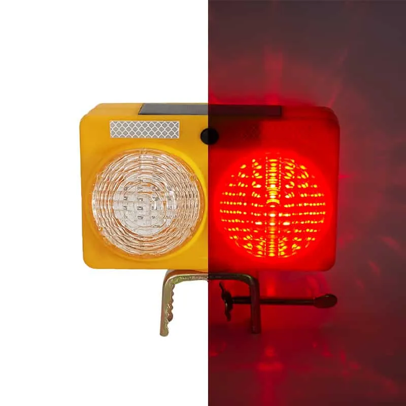 Solar Warning Flash Light for Barricades,Traffic Cones and Posts