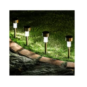 Solpex Solar Outdoor Pathway Lights| Garden LED for Landscape| Patio| Lawn| Patio | Driveway-Cool White |16 Units |Stainless Steel