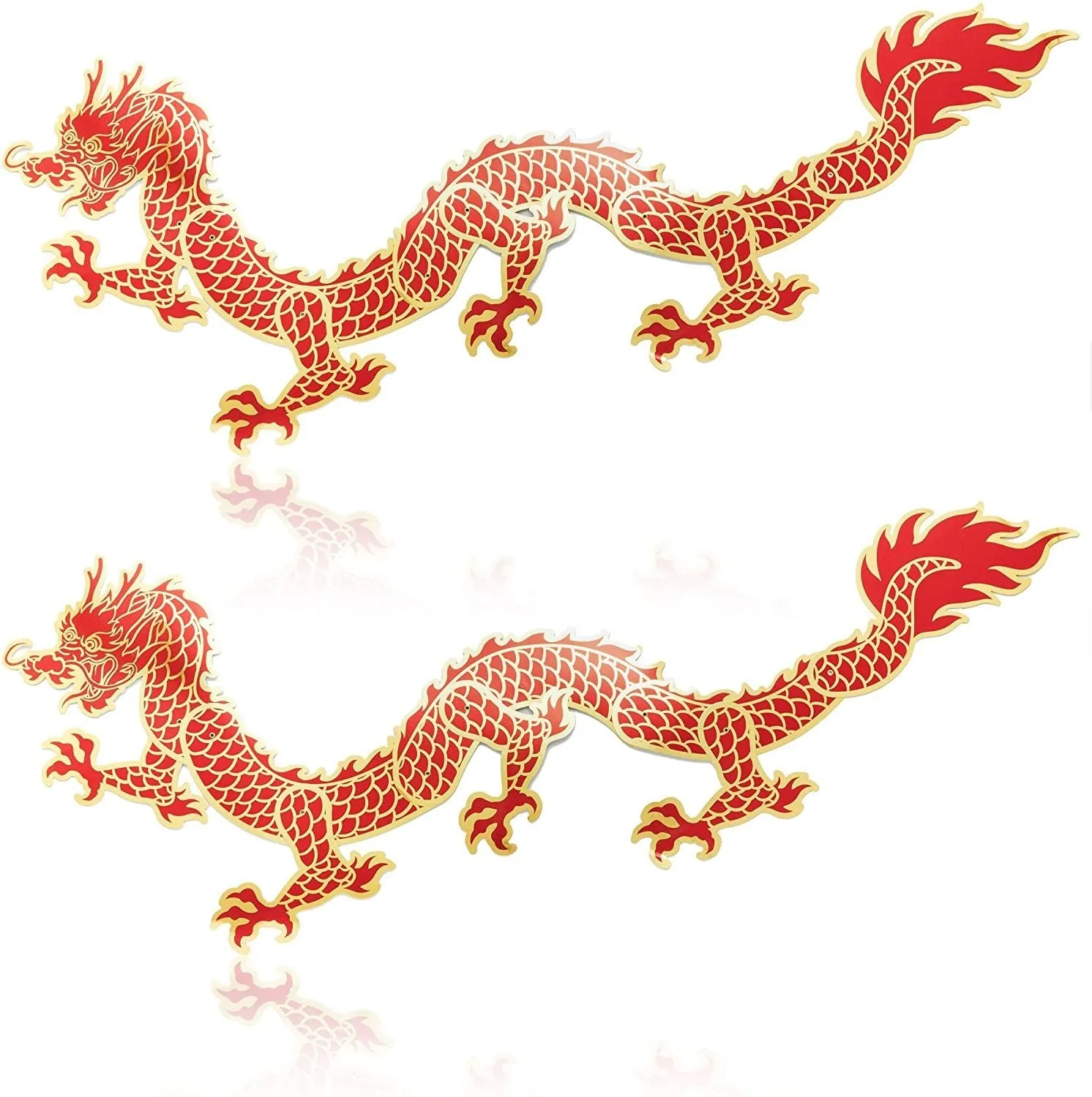 Sparkle and Bash Chinese New Year Dragon Decorations (5 ft, Paper, 2 Pack)