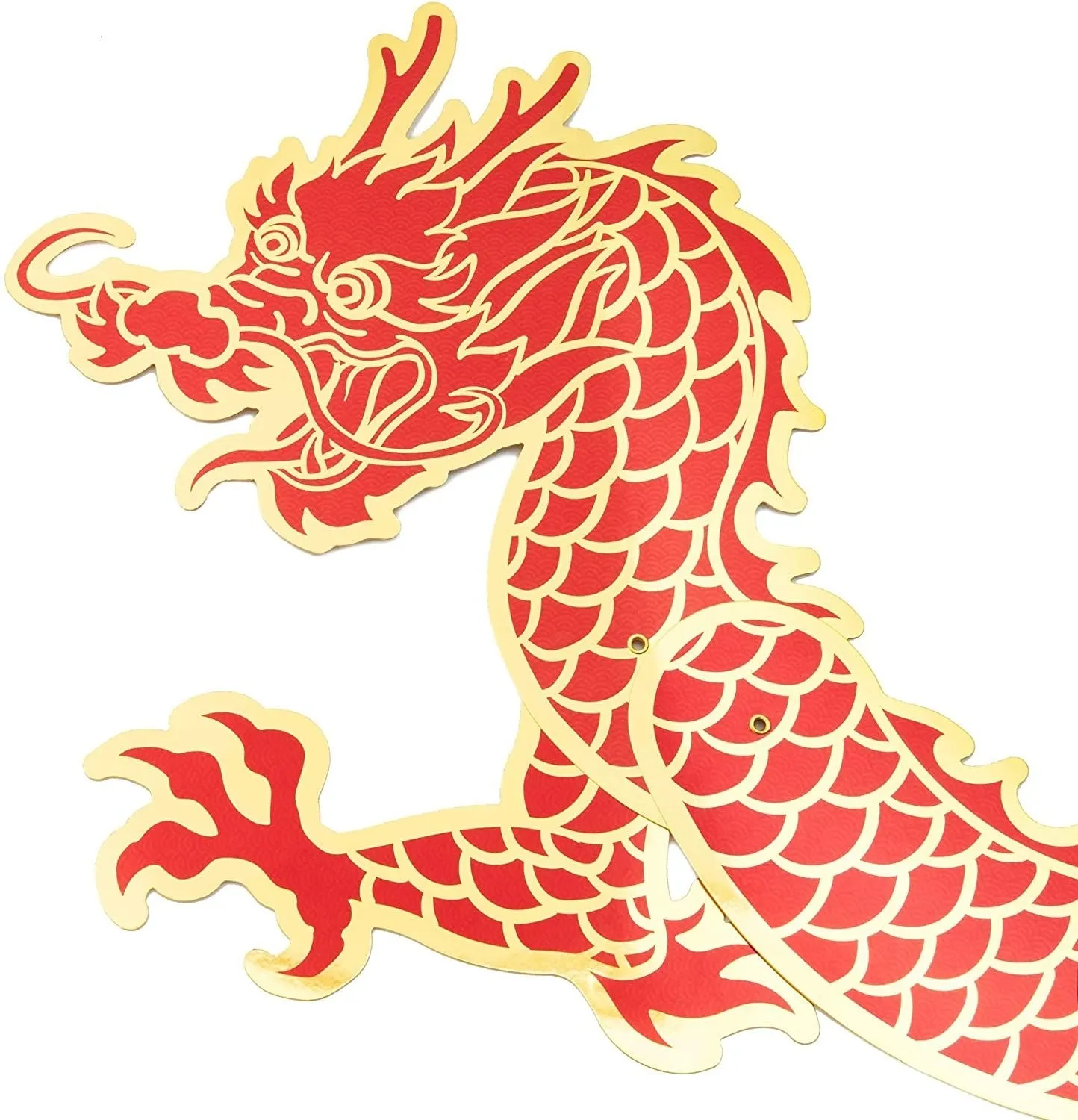 Sparkle and Bash Chinese New Year Dragon Decorations (5 ft, Paper, 2 Pack)