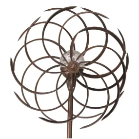 Spiro Wind Spinner with Solar Crackle Globe