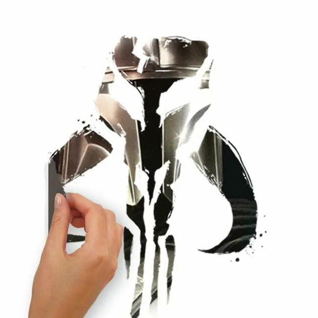 Star Wars: The Mandalorian Skull Logo This is the Way Peel and Stick Wall Decals