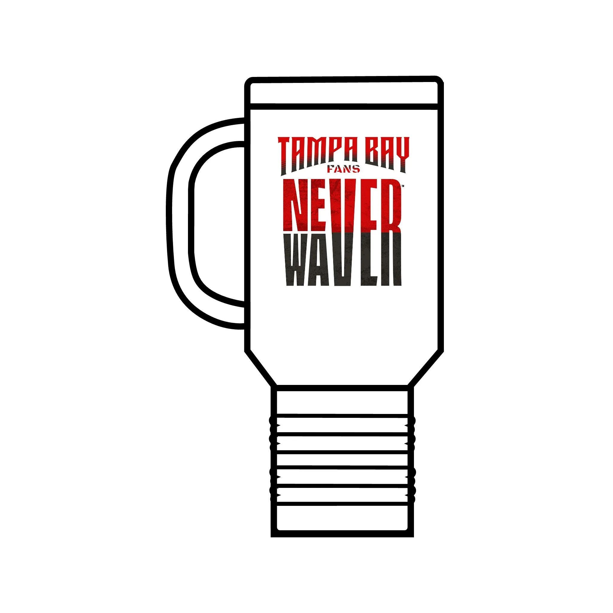 Tampa Bay Fans Never Waver Insulated Travel Mug, 40oz