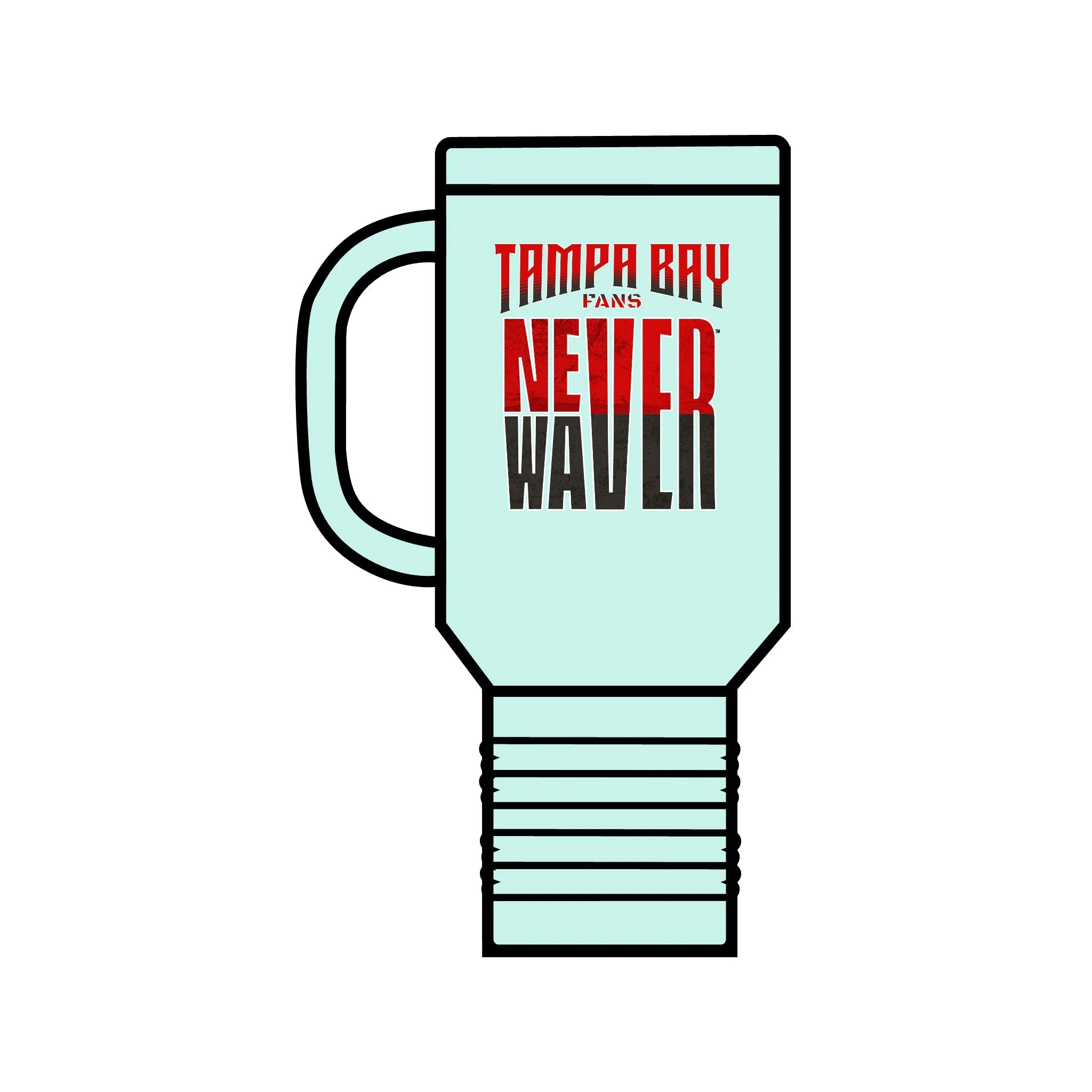 Tampa Bay Fans Never Waver Insulated Travel Mug, 40oz