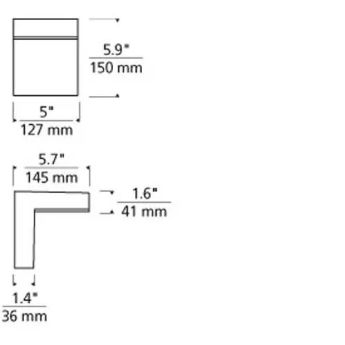 Tech Lighting 700OWTAG Taag 6 Outdoor Wall