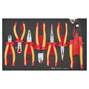 Teng Tools 7 Piece 1000 Volt Insulated Mixed Plier EVA Foam Tool Tray - TEFMBV07