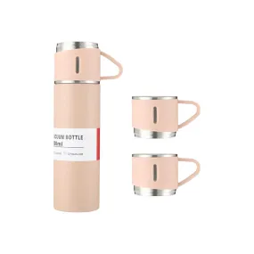 Thermos Travel Coffee Flask 500ml with 3 Cups Stainless Steel XBOT150