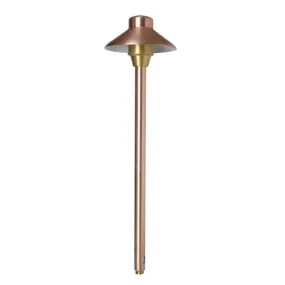 Unique - I6-NL - 6" Illuminator Path Light 18" Riser Copper Housing Natural Copper Finish No Lamp