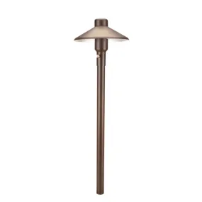 Unique - M7-12-L2 - 7" Mercury Path Light 12" Riser Brass Housing Weathered Brass Finish 2W 3000K LED