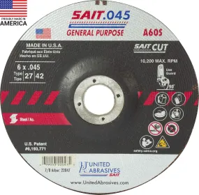 United Abrasives - Sait 22047 6" x 0.045" General Purpose Cutting Wheel