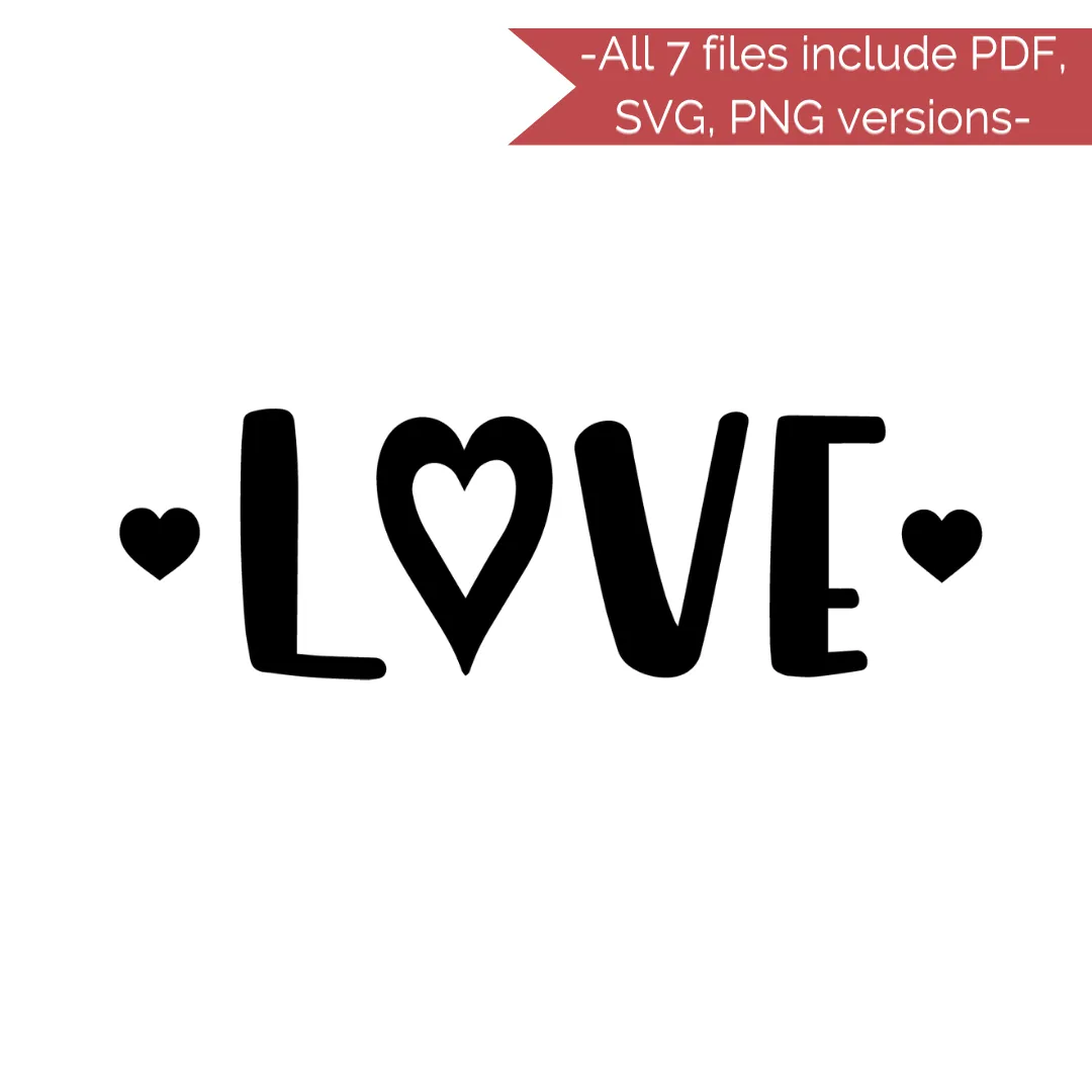 Valentine's Day Stencil Cut Files! 2021 [AI SVG PNG DXF]