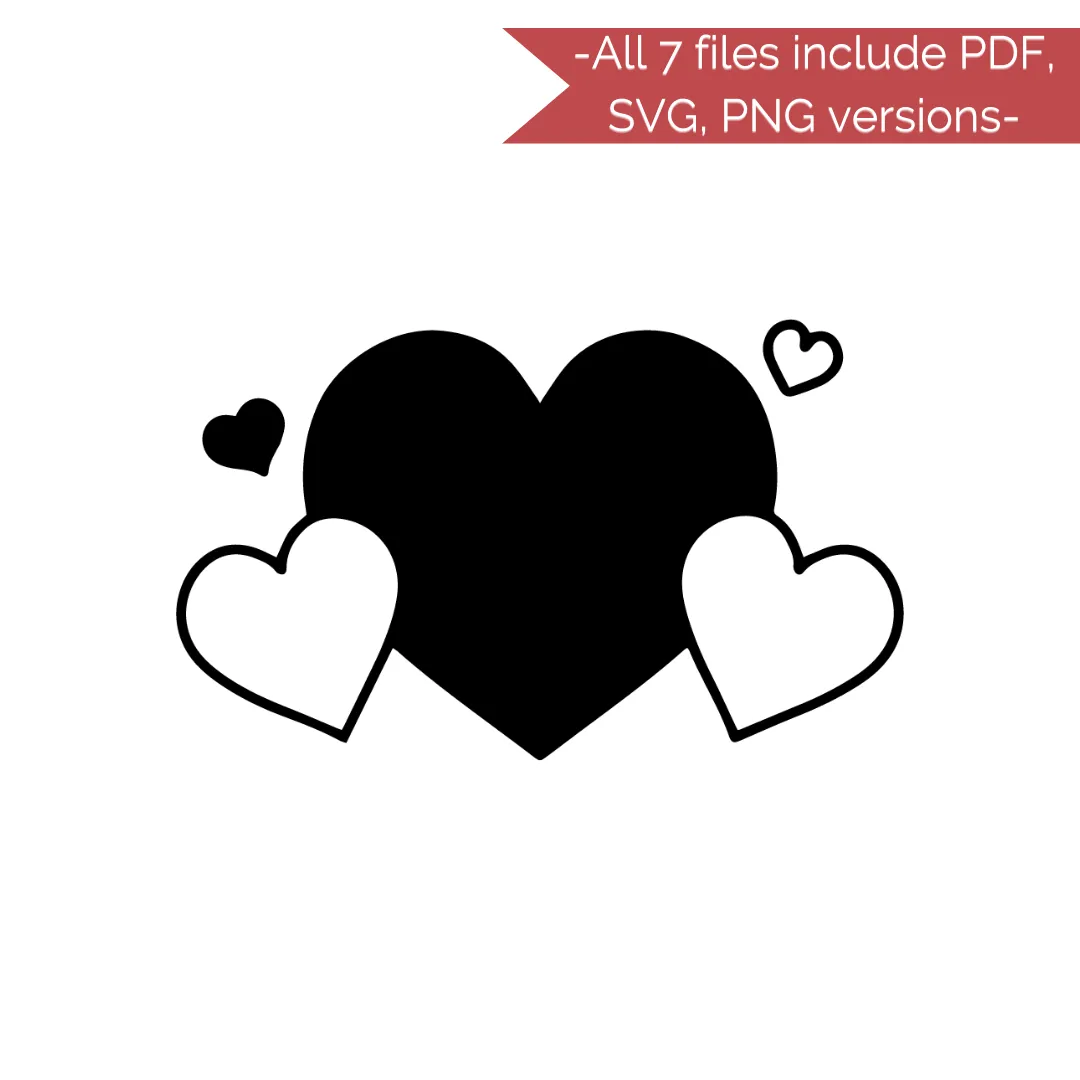 Valentine's Day Stencil Cut Files! 2021 [AI SVG PNG DXF]