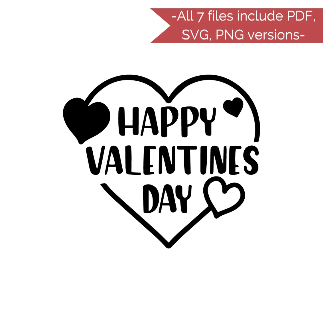 Valentine's Day Stencil Cut Files! 2021 [AI SVG PNG DXF]