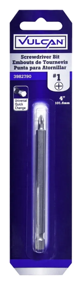 Vulcan 375081OR Screwdriver Bit, Hex Shank, S2 Chrome Molybdenum Steel :CD: QUANTITY: 1