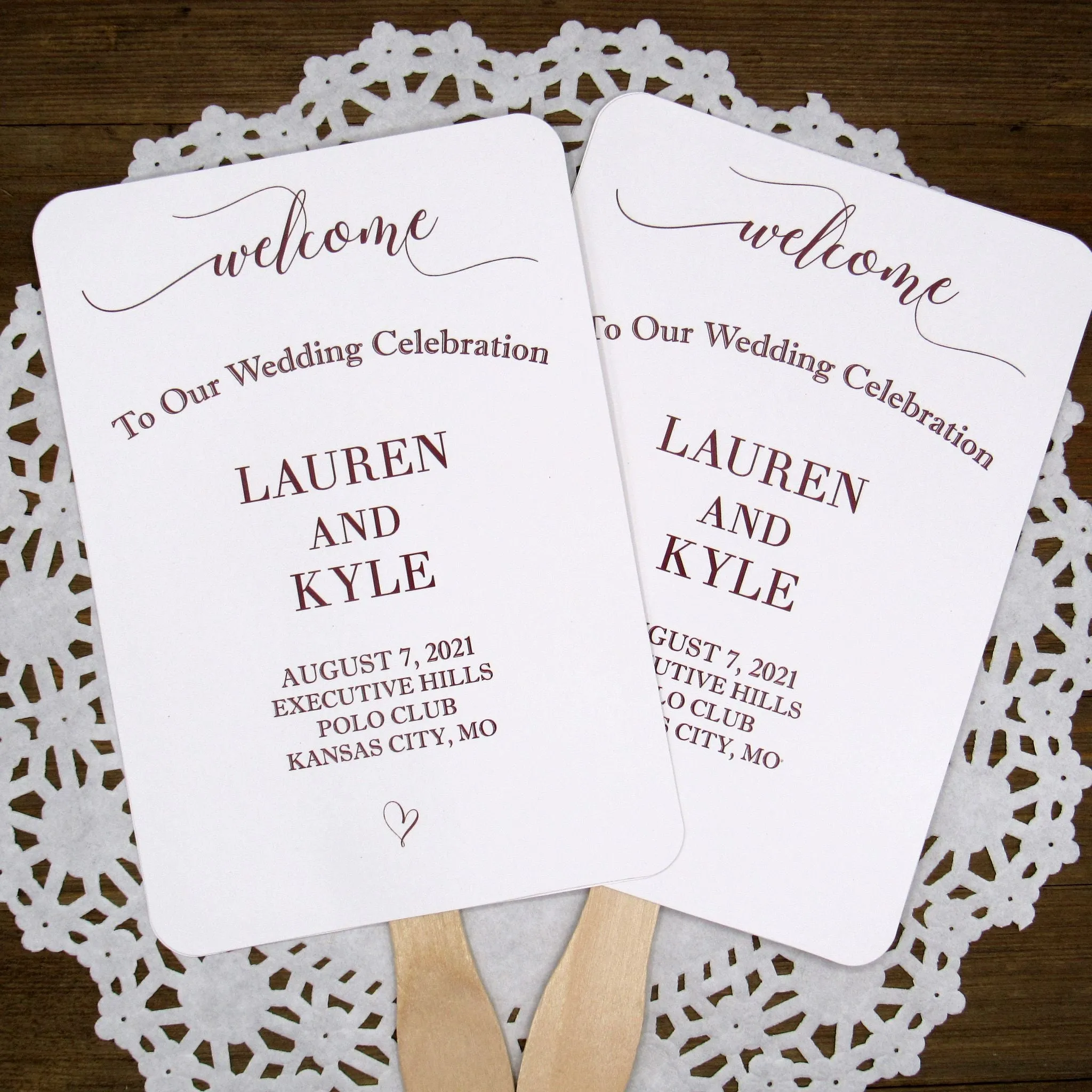 Wedding Favor Fans Personalized