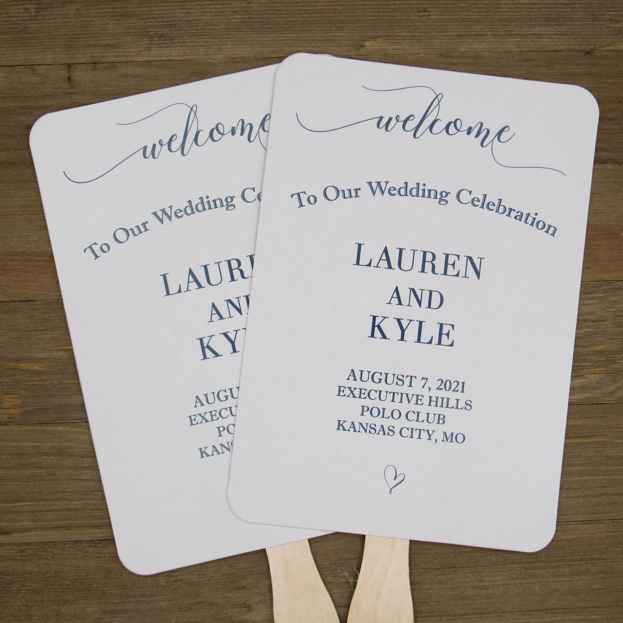 Wedding Favor Fans Personalized