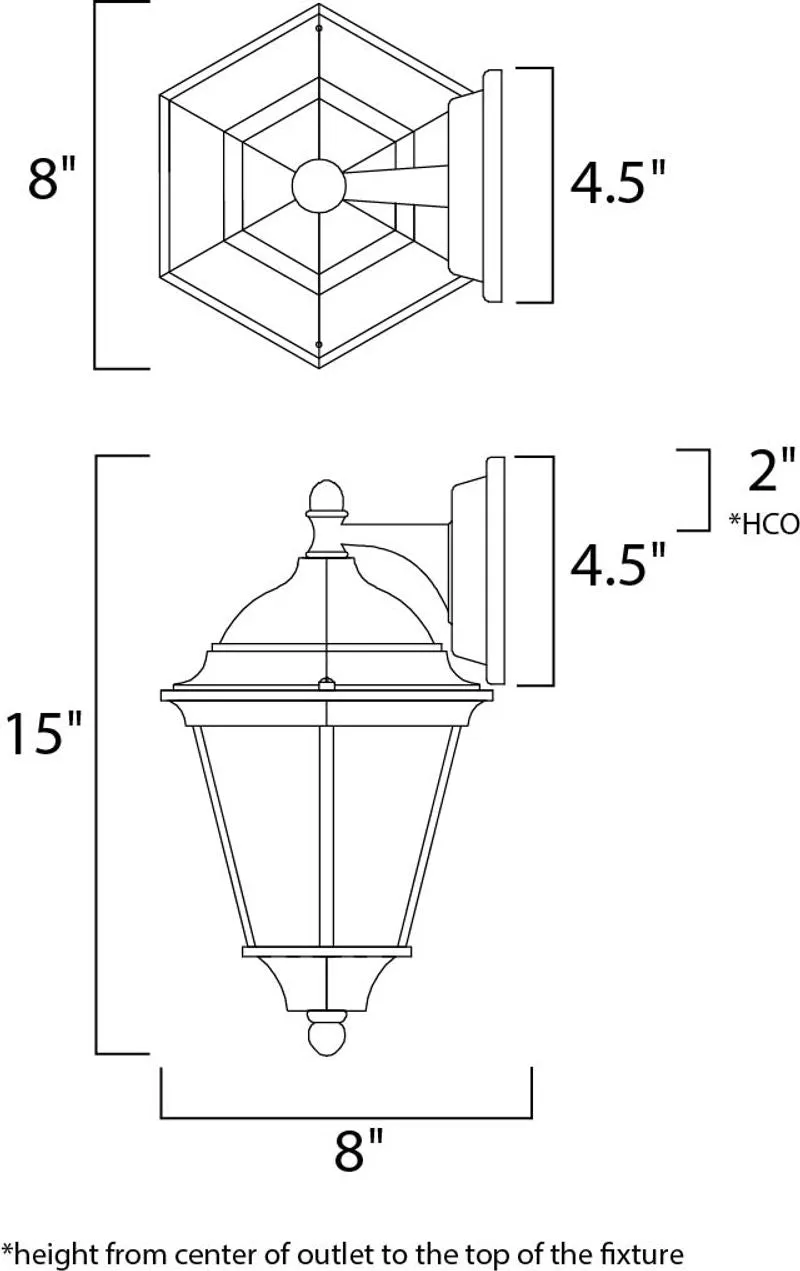 Westlake 8" Hanging Outdoor Wall Mount