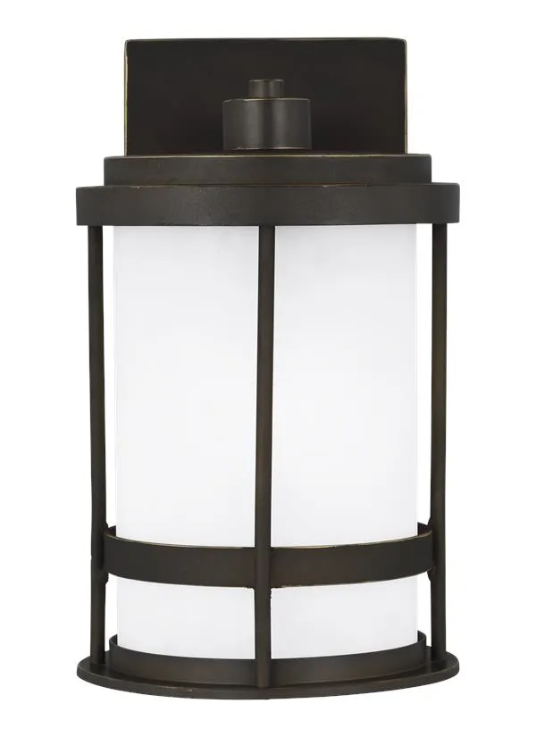 Wilburn Collection - Small One Light Outdoor Wall Lantern | Finish: Antique Bronze - 8590901D-71