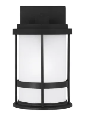 Wilburn Collection - Small One Light Outdoor Wall Lantern | Finish: Black - 8590901D-12