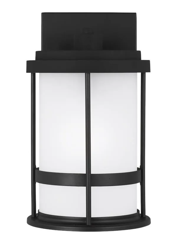 Wilburn Collection - Small One Light Outdoor Wall Lantern | Finish: Black - 8590901DEN3-12